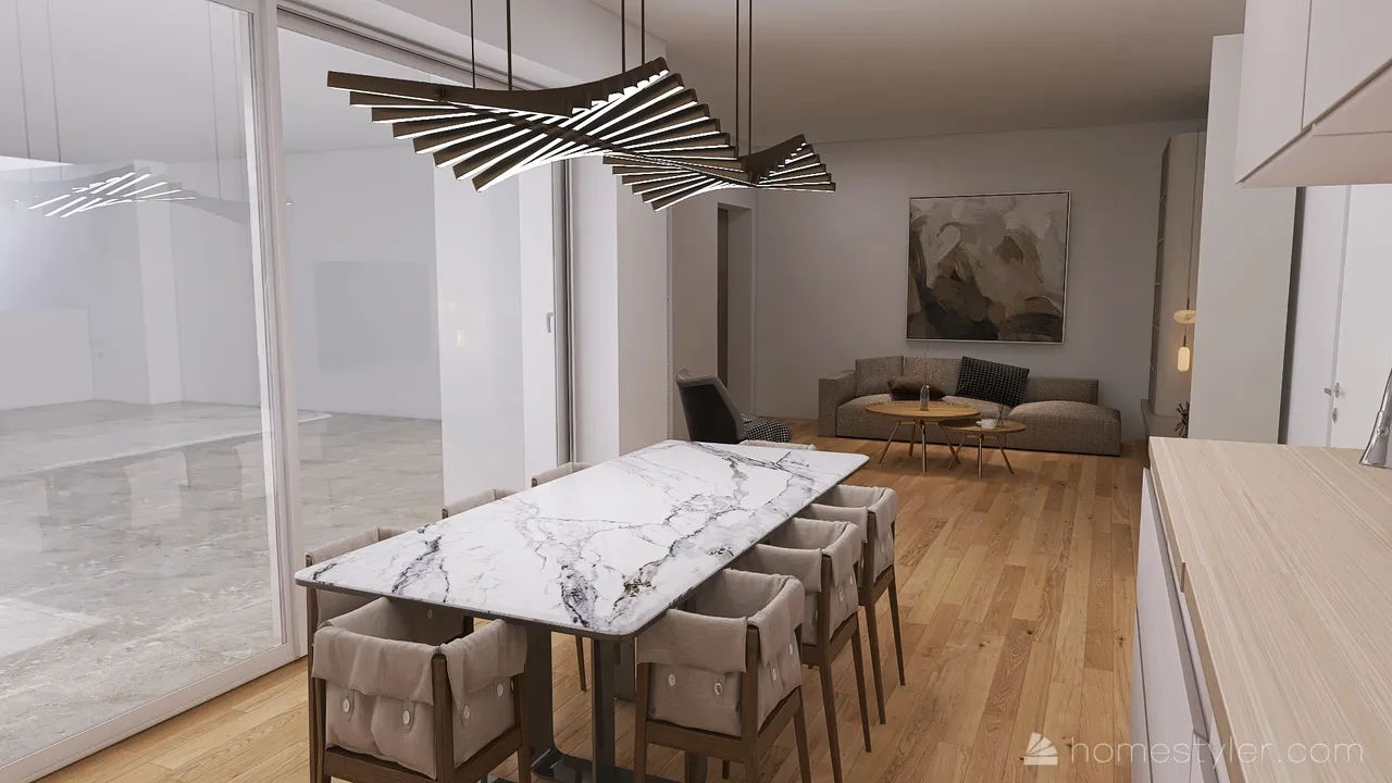 Loft moderno 3d design renderings