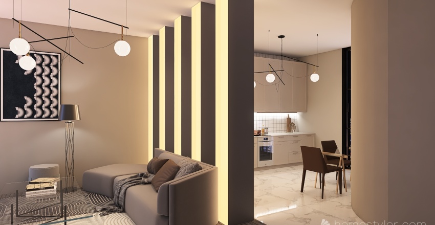 Nigt apartments 3d design renderings