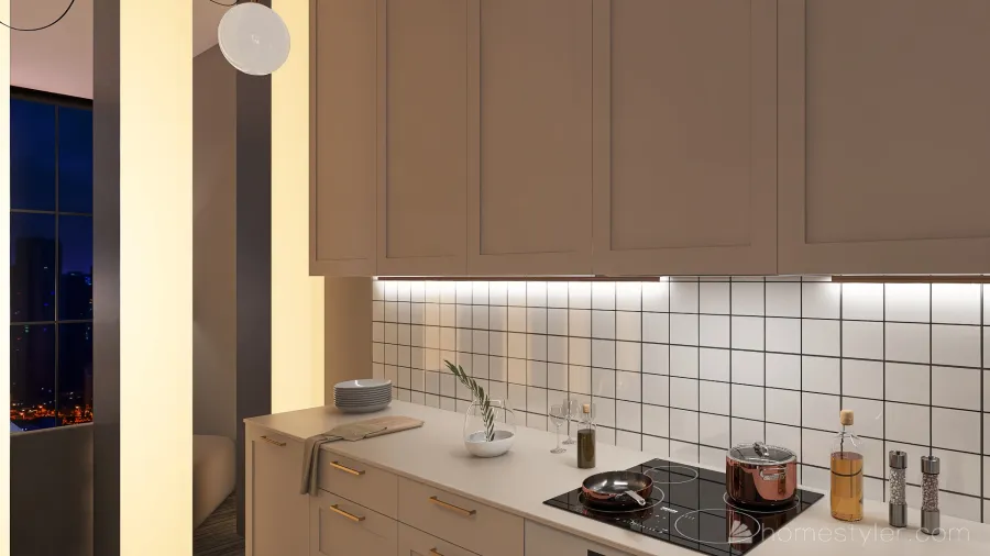 Nigt apartments 3d design renderings