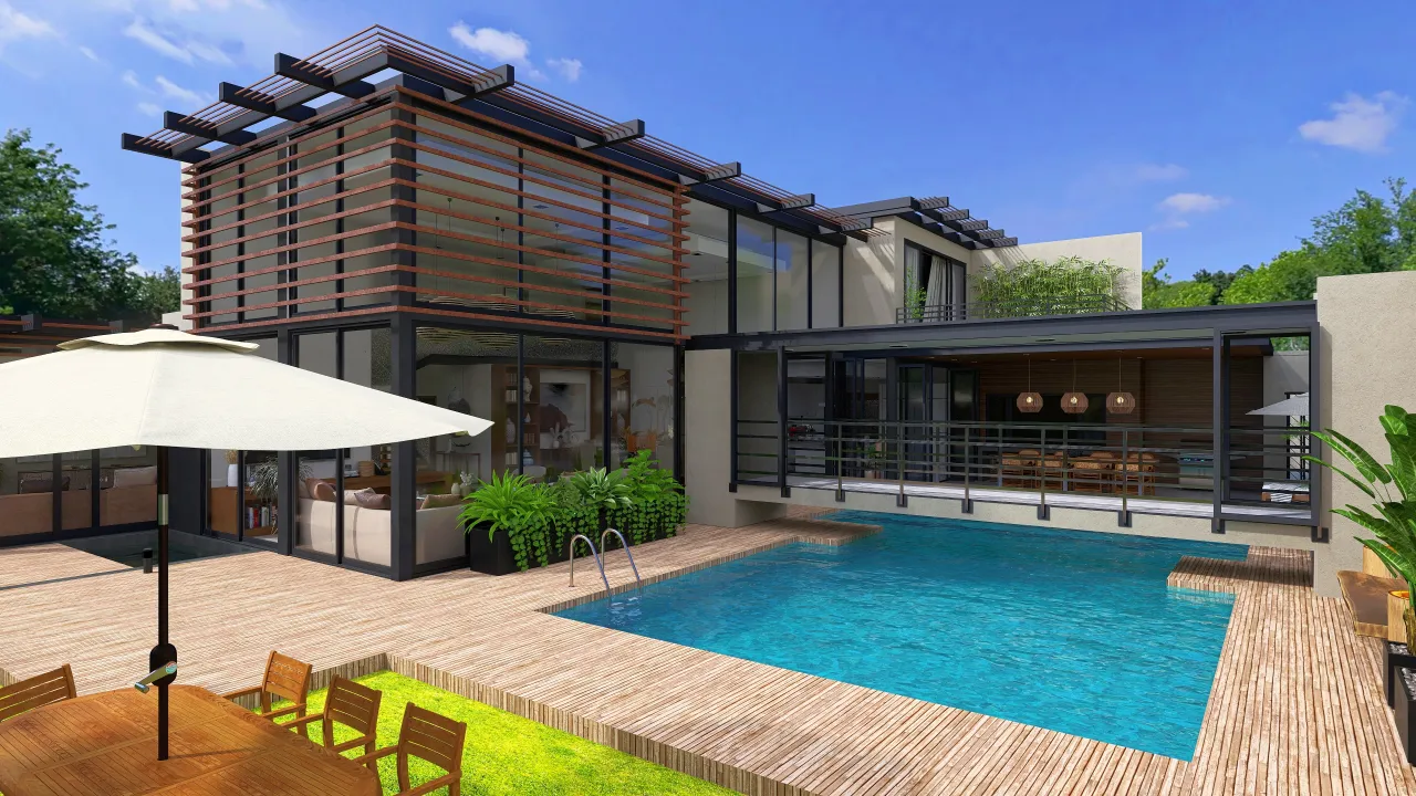 Modern Casa Moderna - Tropical, Luxury Modern Contemporary House 3d design renderings