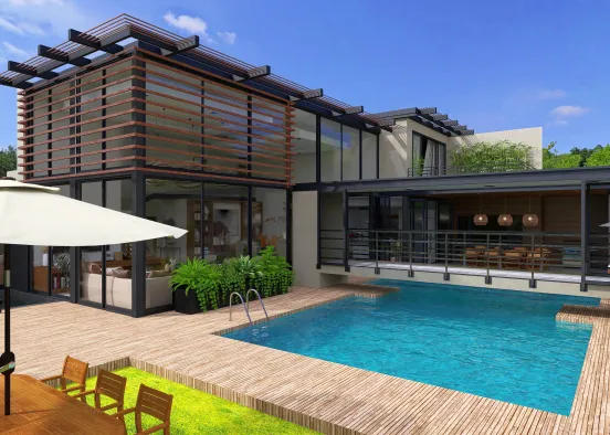 Casa Moderna - Tropical, Luxury Modern Contemporary House Design Rendering