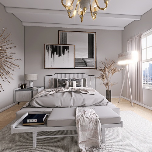 #AmericanRoomContest_American Bedroom 3d design renderings