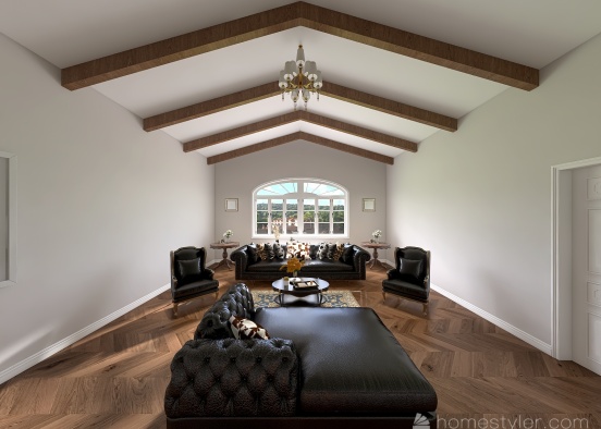 #AmericanRoomContest American Style Living Room Design Rendering