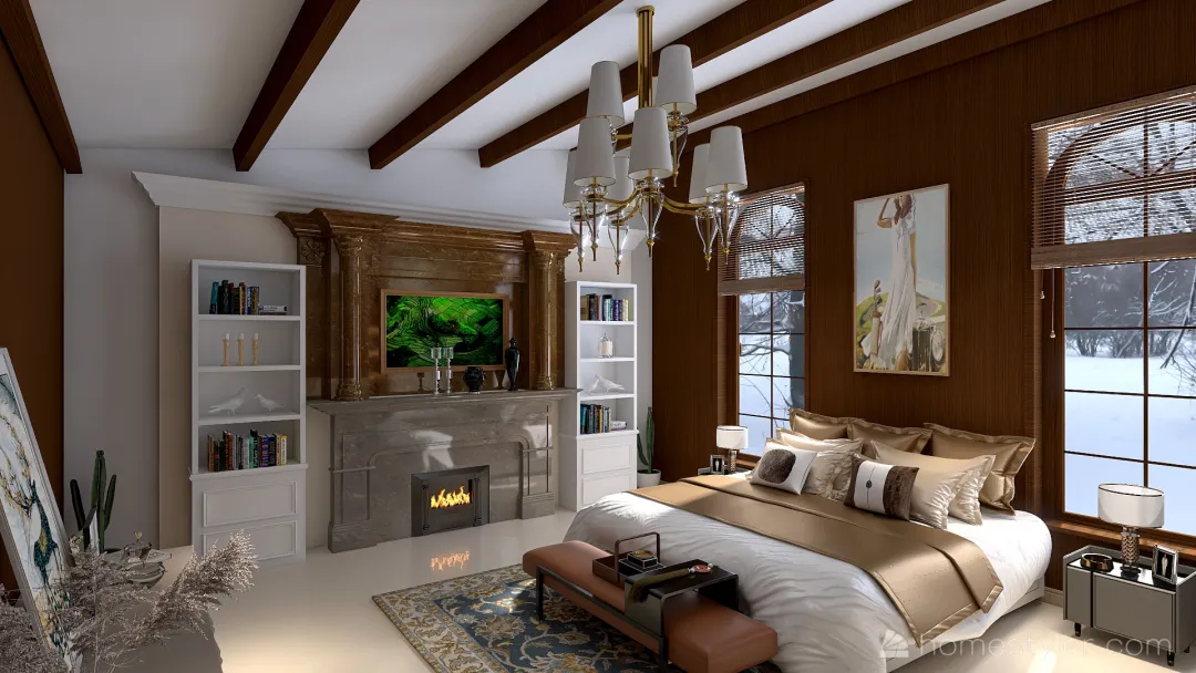 #AmericanRoomContest- Dream Luxury Bedroom 3d design renderings