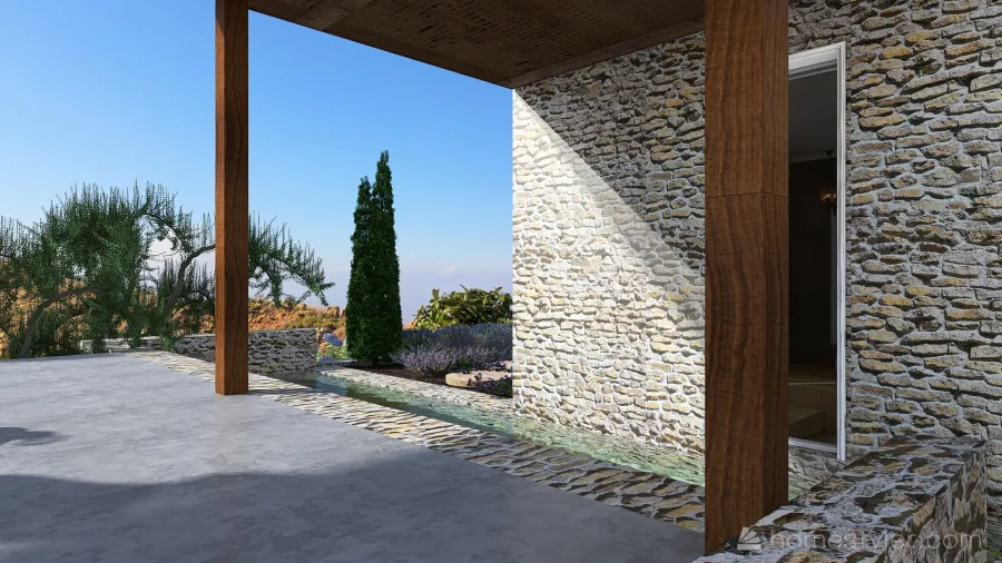 Rustic Bastide renovée en Garrigue 3d design renderings