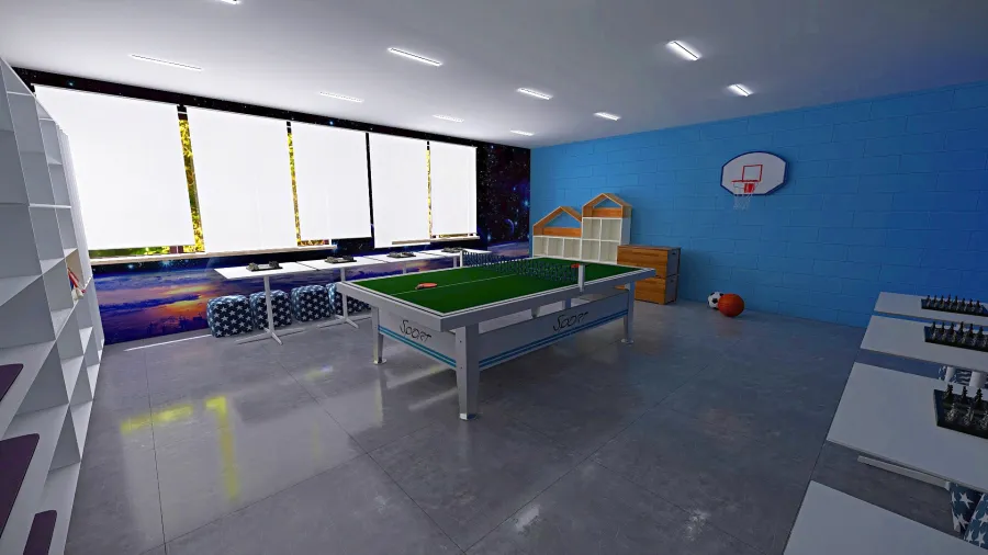 Sala de jogos 3d design renderings