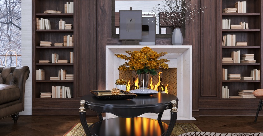 #AmericanRoomContest - Home Library 3d design renderings