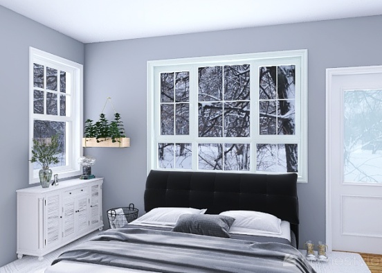 Bedroom in American Style Design Rendering
