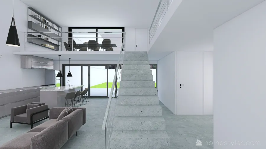 Sala de estar 3d design renderings