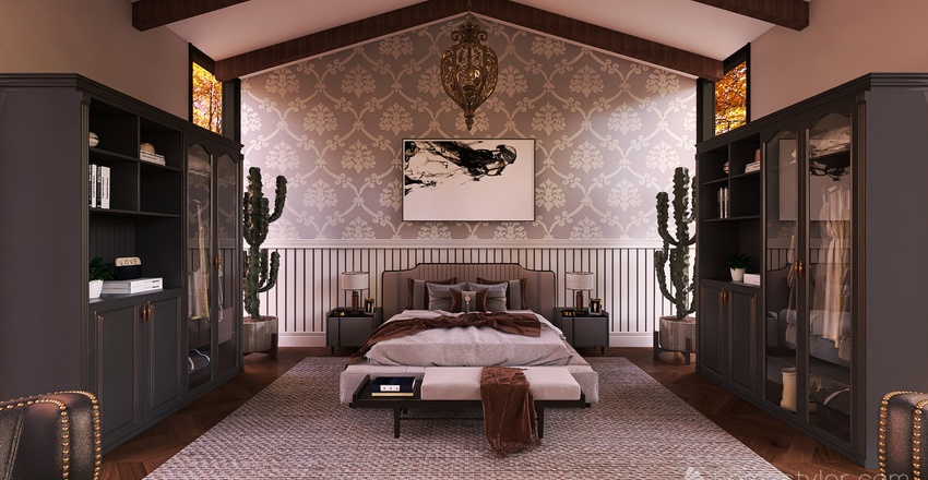 #AmericanRoomContest ~ Country Master Bedroom Interior Design Render
