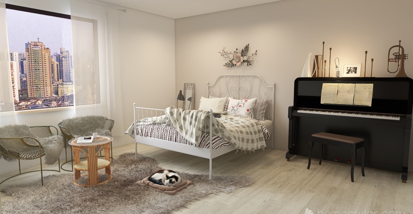a rustic style bedroom 2021-11-20 3d design renderings