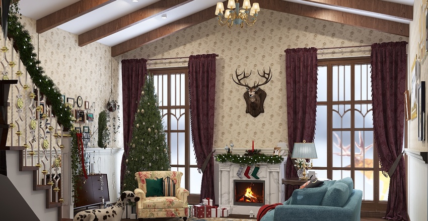 Living Room 3d design renderings