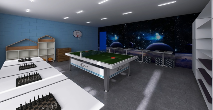 Sala de jogos 3d design renderings
