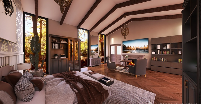 #AmericanRoomContest ~ Country Master Bedroom Interior Design Render