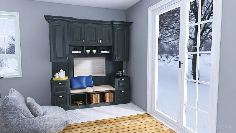 Bedroom in American Style 3d design renderings
