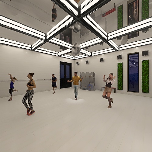 Dance Stage 3d design renderings