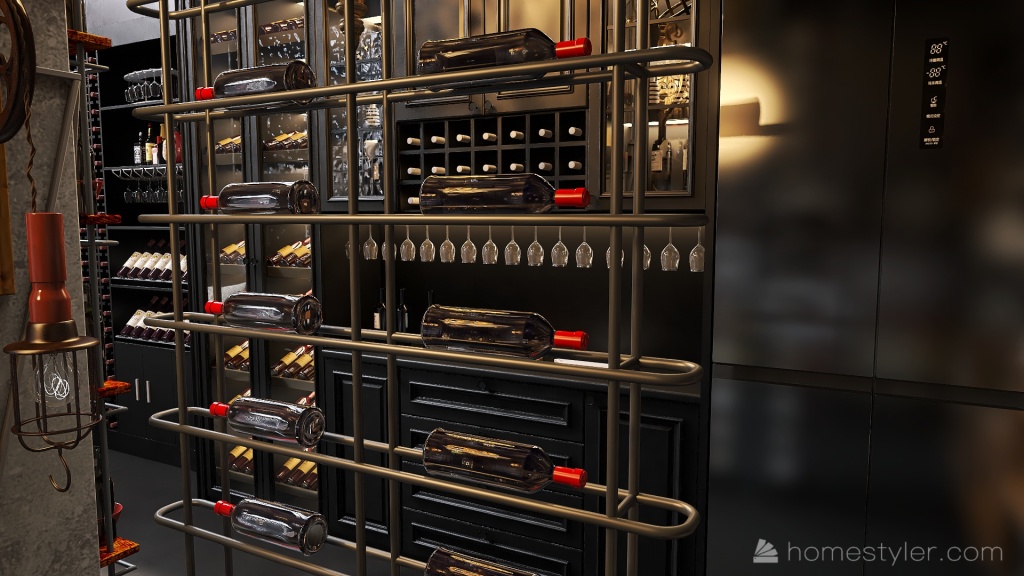 #AmericanStyleRoom - wine loft 3d design renderings