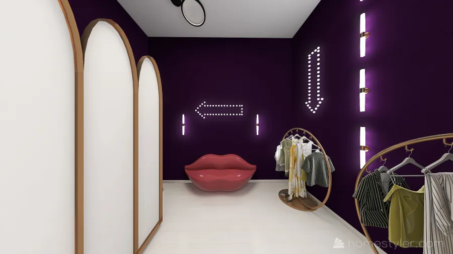 Dressing Room 3d design renderings