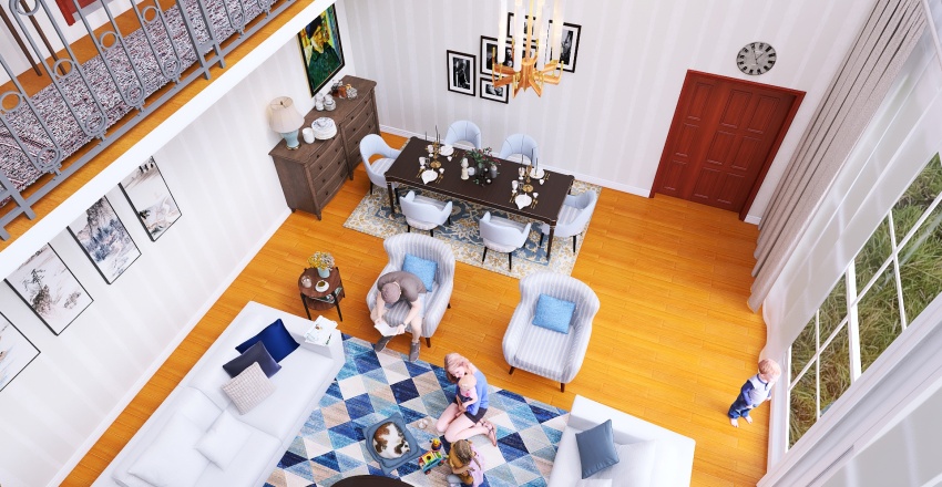 #AmericanRoomContest-young family 3d design renderings