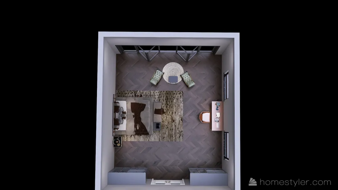 #AmericanRoomContest-Warm Bedroom 3d design renderings