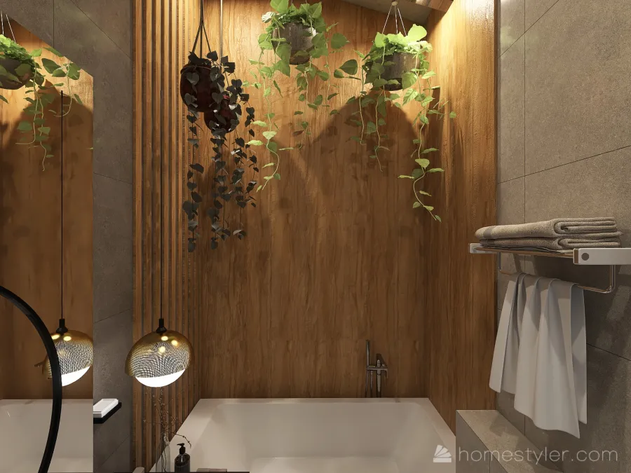 Grey Master Bathroom 3d design renderings