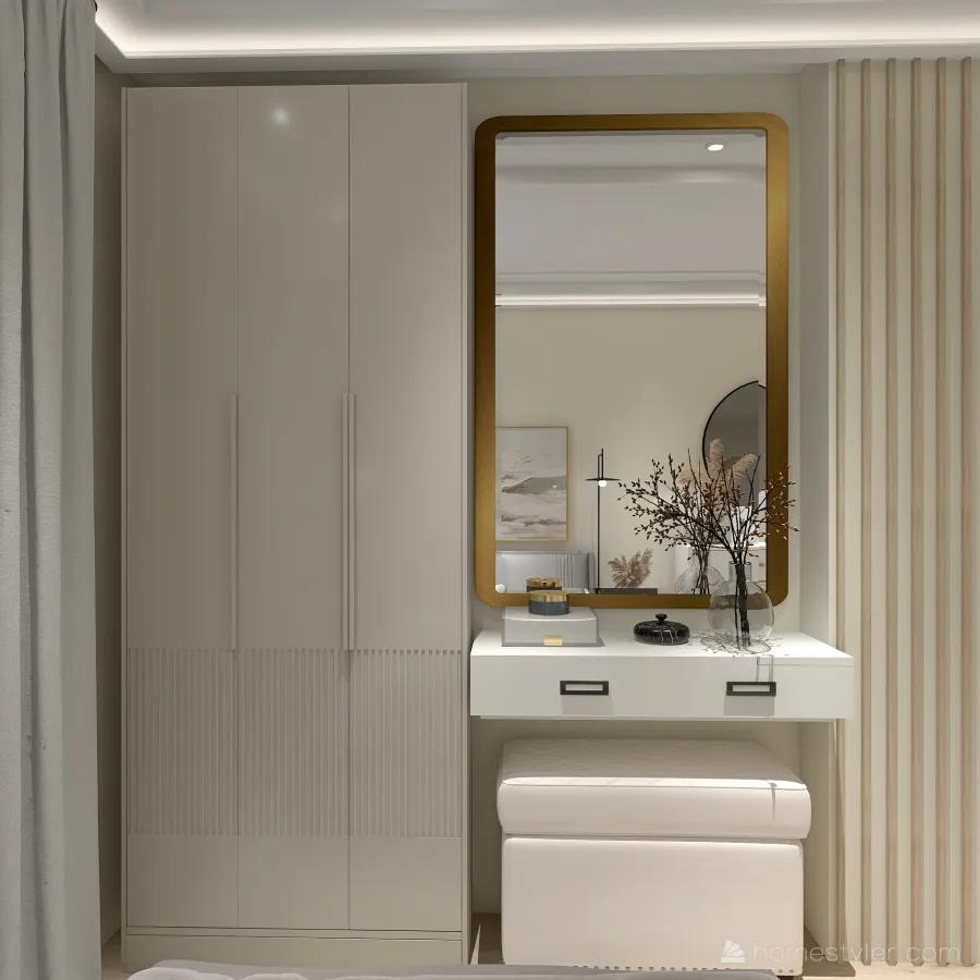 Airy Bedroom 3d design renderings