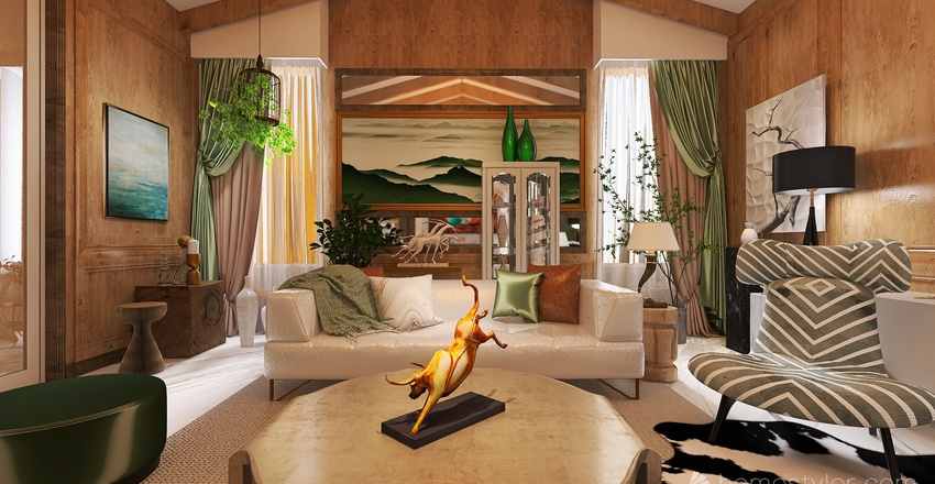 #AmericanRoomContest_Ranche Moderne Interior Design Render