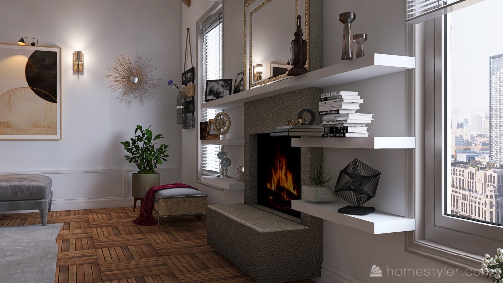 #AmericanRoomContest-Sala estilo americano 3d design renderings