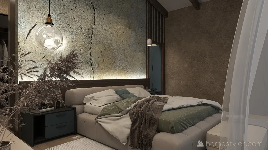 #AmericanRoomContest Luxurious Master Bedroom Grey 3d design renderings