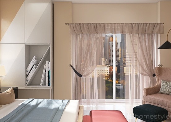 client adhar bedroom Design Rendering