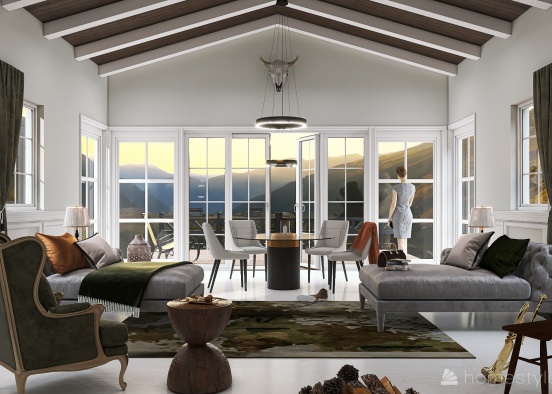 #AmericanRoomContest_Anna`s mountain hideaway Design Rendering
