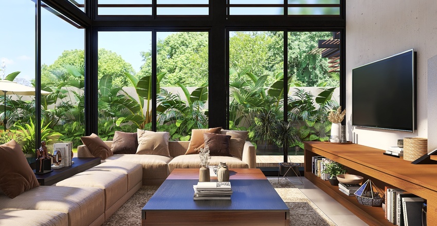 Casa Moderna - Tropical, Luxury Modern Contemporary House Interior Design Render