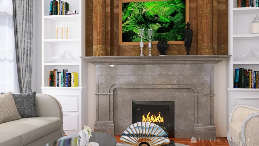 #AmericanRoomContest_ Living Room 3d design renderings