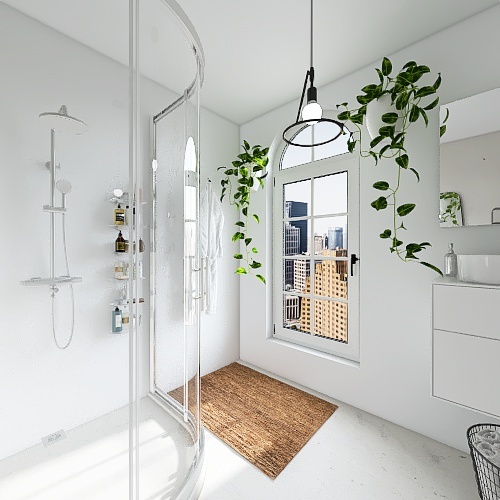 Green Bathroom 3d design renderings