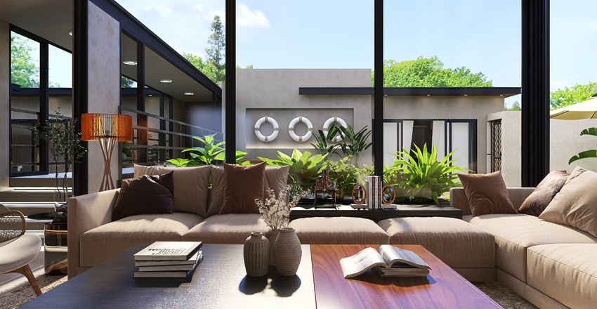 Casa Moderna - Tropical, Luxury Modern Contemporary House Interior Design Render