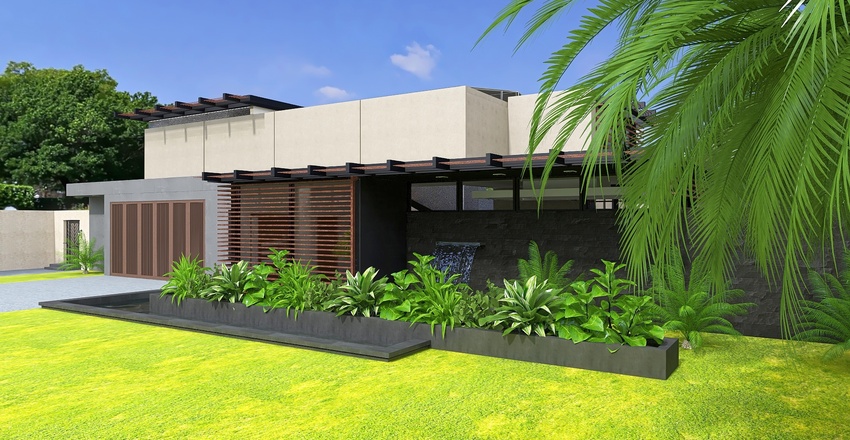 Casa Moderna - Tropical, Luxury Modern Contemporary House Interior Design Render