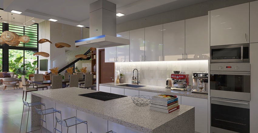 Casa Moderna - Tropical, Luxury Modern Contemporary House Interior Design Render