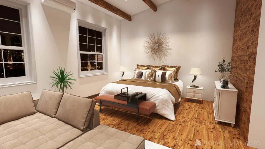 one-bedroom appartment 3d design renderings
