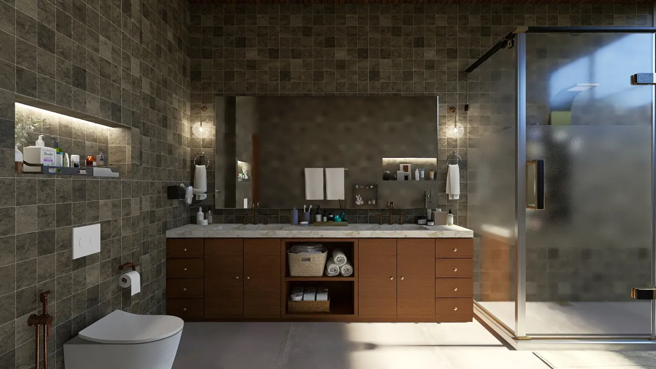 Modern MasterBathroom 3d design renderings