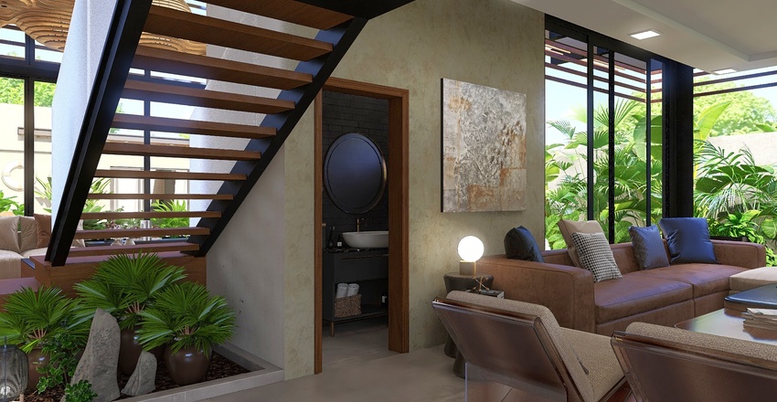Casa Moderna - Tropical, Luxury Modern Contemporary House Interior Design Render