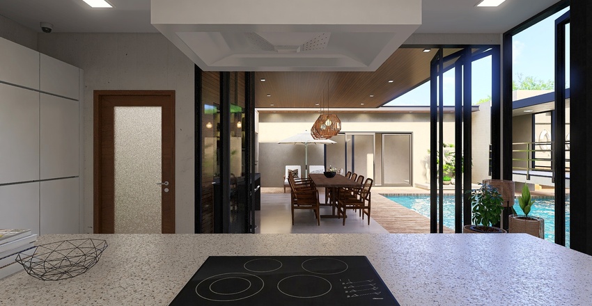 Casa Moderna - Tropical, Luxury Modern Contemporary House Interior Design Render