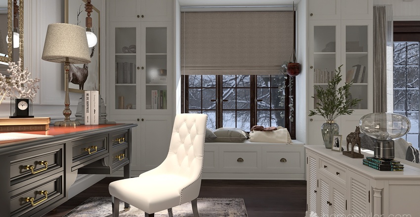 #AmericanRoomContest_American classic with a twist Interior Design Render