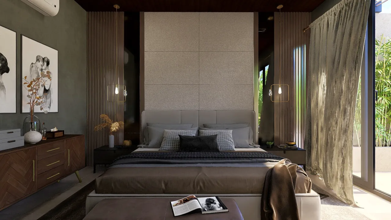 Modern MasterBedroom 3d design renderings