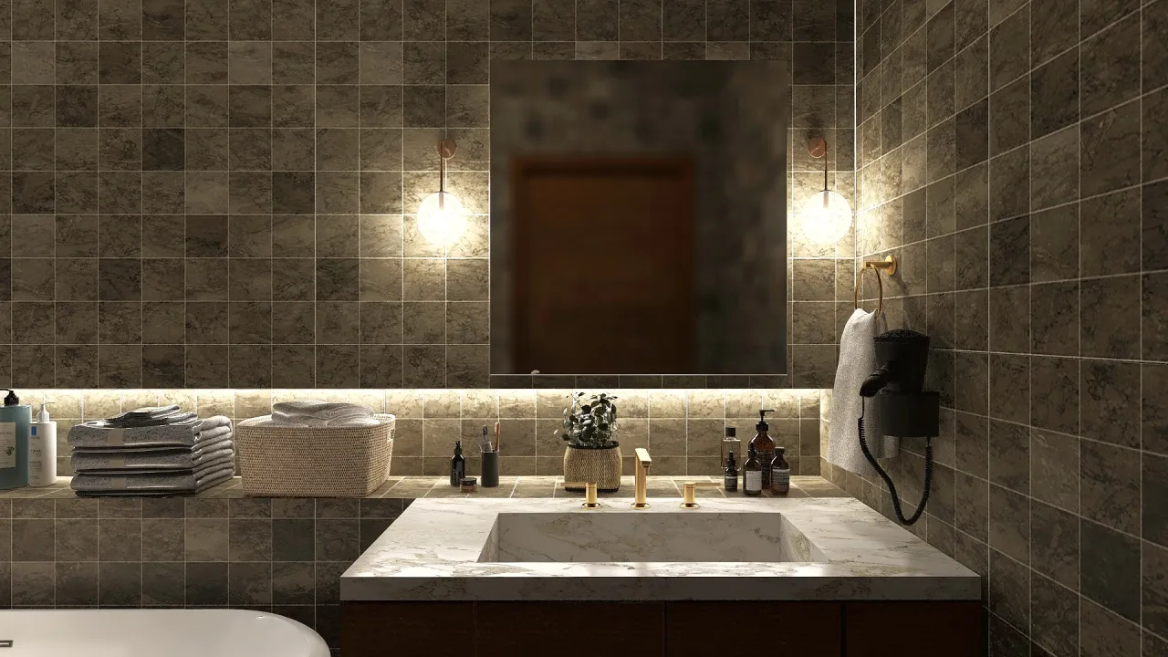 Modern Bathroom 3d design renderings