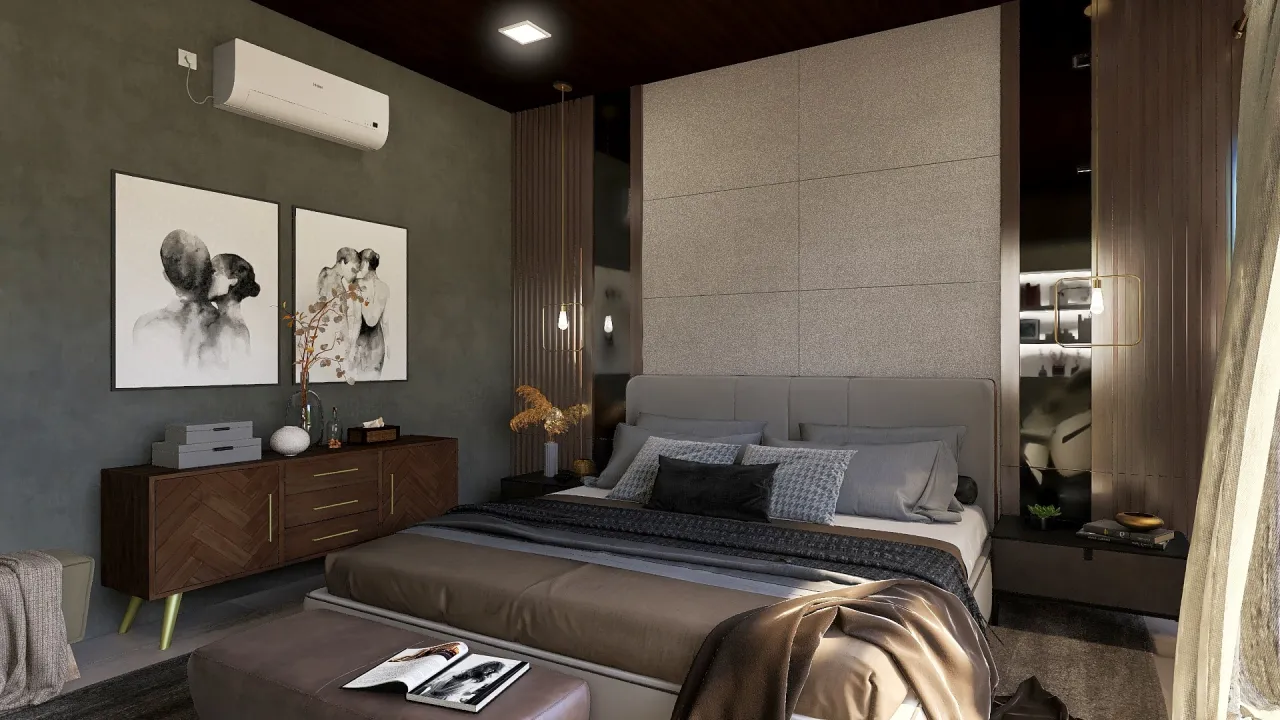 Modern MasterBedroom 3d design renderings