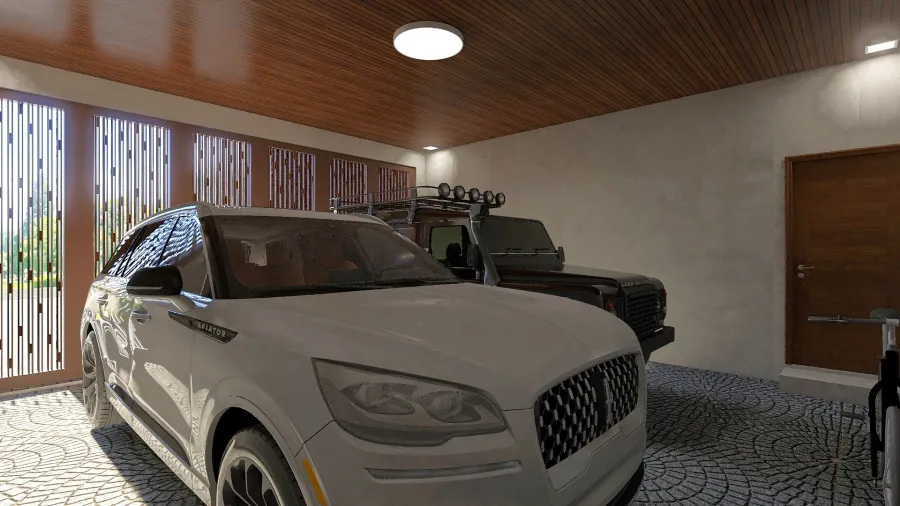 Modern Garage 3d design renderings