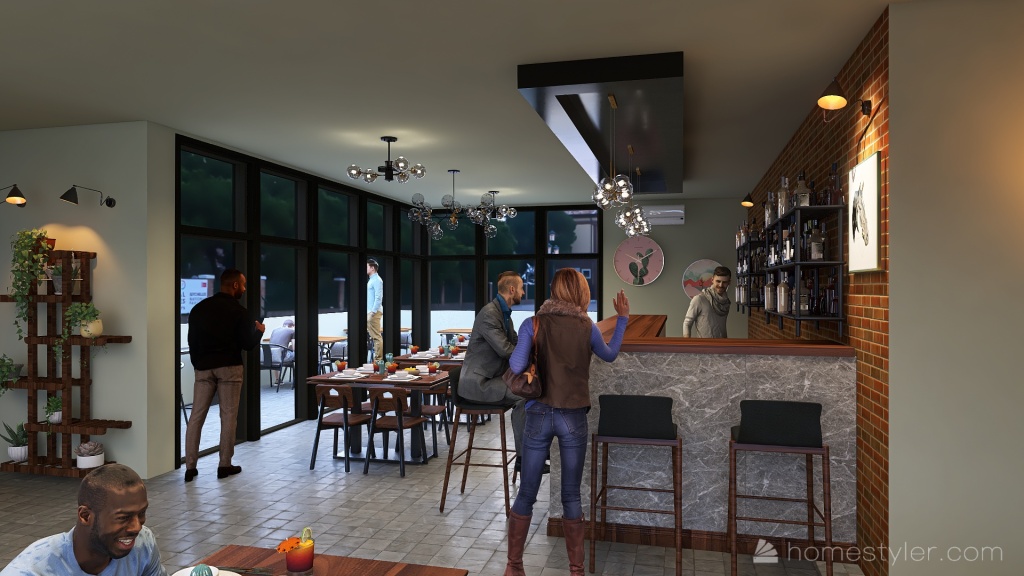 MEXCALLI Restaurant 3d design renderings