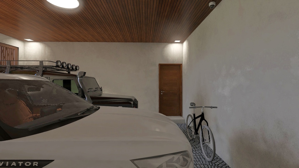 Modern Garage 3d design renderings