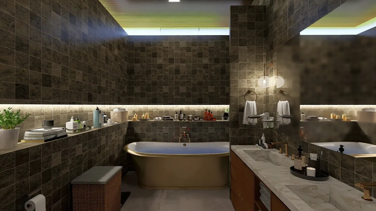 Modern MasterBathroom 3d design renderings