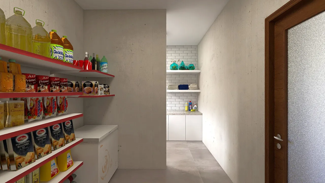 Modern StorageRoom 3d design renderings